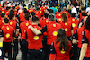 GP ABU DHABI, Ferrari staff head to a team photograph.
17.11.2022. Formula 1 World Championship, Rd 22, Abu Dhabi Grand Prix, Yas Marina Circuit, Abu Dhabi, Preparation Day.
 - www.xpbimages.com, EMail: requests@xpbimages.com © Copyright: Coates / XPB Images