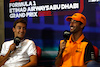 GP ABU DHABI, (L to R): George Russell (GBR) Mercedes AMG F1 with Daniel Ricciardo (AUS) McLaren, in the FIA Press Conference.
17.11.2022. Formula 1 World Championship, Rd 22, Abu Dhabi Grand Prix, Yas Marina Circuit, Abu Dhabi, Preparation Day.
- www.xpbimages.com, EMail: requests@xpbimages.com © Copyright: XPB Images