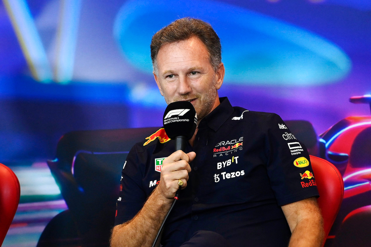 GP ABU DHABI, Christian Horner (GBR) Red Bull Racing Team Principal in the FIA Press Conference.
19.11.2022. Formula 1 World Championship, Rd 22, Abu Dhabi Grand Prix, Yas Marina Circuit, Abu Dhabi, Qualifiche Day.
- www.xpbimages.com, EMail: requests@xpbimages.com © Copyright: XPB Images