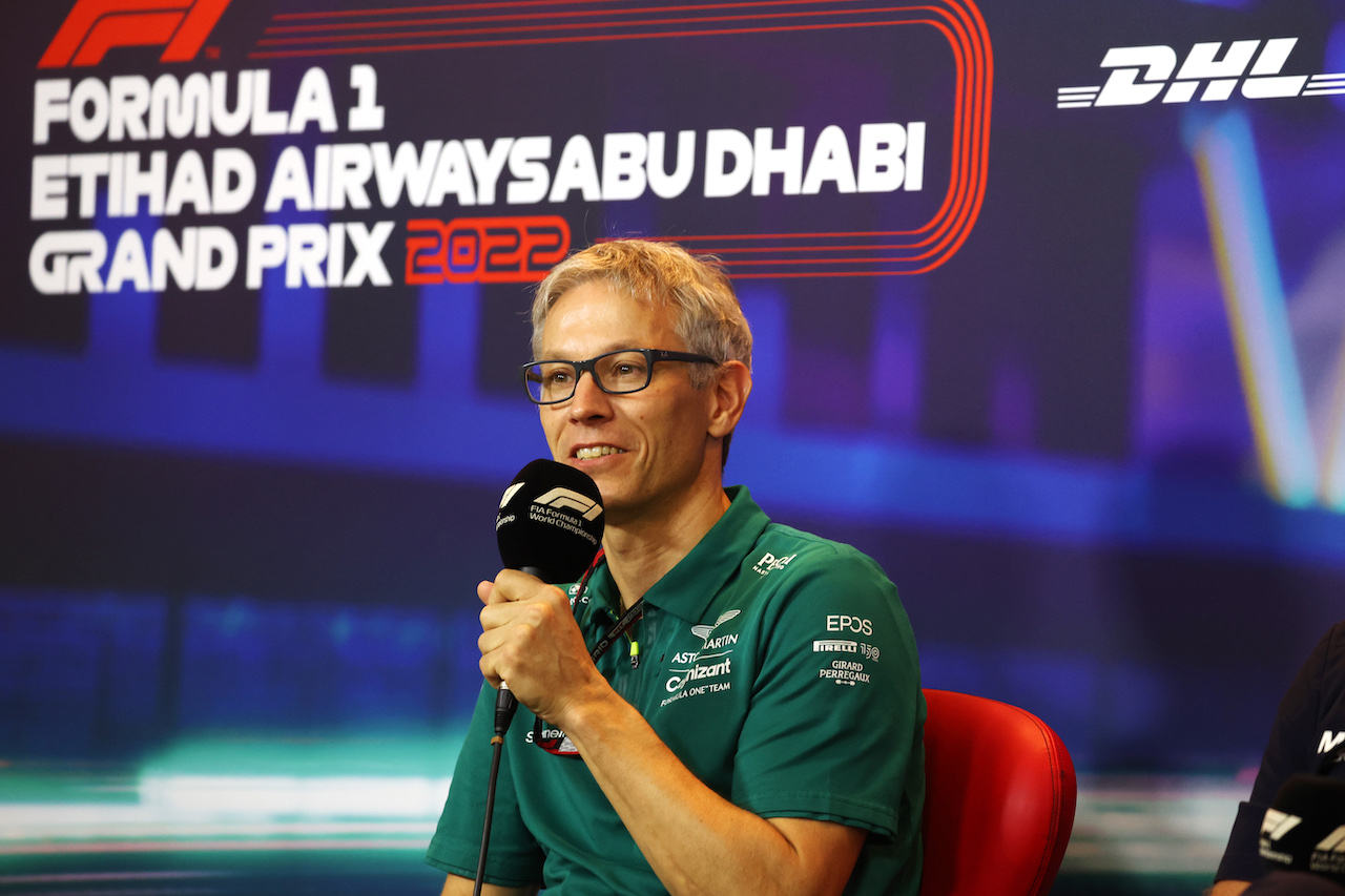 GP ABU DHABI, Mike Krack (LUX) Aston Martin F1 Team, Team Principal in the FIA Press Conference.
19.11.2022. Formula 1 World Championship, Rd 22, Abu Dhabi Grand Prix, Yas Marina Circuit, Abu Dhabi, Qualifiche Day.
- www.xpbimages.com, EMail: requests@xpbimages.com © Copyright: XPB Images
