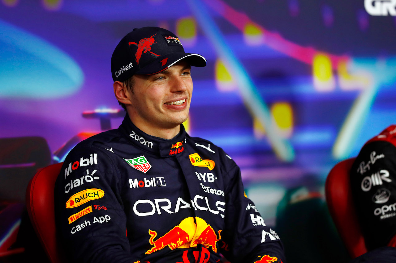 GP ABU DHABI, Max Verstappen (NLD) Red Bull Racing in the post qualifying FIA Press Conference.
19.11.2022. Formula 1 World Championship, Rd 22, Abu Dhabi Grand Prix, Yas Marina Circuit, Abu Dhabi, Qualifiche Day.
- www.xpbimages.com, EMail: requests@xpbimages.com © Copyright: XPB Images
