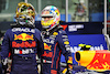 GP ABU DHABI, Sergio Perez (MEX) Red Bull Racing (Right) in qualifying parc ferme with team mate Max Verstappen (NLD) Red Bull Racing.
19.11.2022. Formula 1 World Championship, Rd 22, Abu Dhabi Grand Prix, Yas Marina Circuit, Abu Dhabi, Qualifiche Day.
- www.xpbimages.com, EMail: requests@xpbimages.com © Copyright: Batchelor / XPB Images
