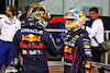 GP ABU DHABI, (L to R): Max Verstappen (NLD) Red Bull Racing celebrates his pole position in qualifying parc ferme with team mate Sergio Perez (MEX) Red Bull Racing.
19.11.2022. Formula 1 World Championship, Rd 22, Abu Dhabi Grand Prix, Yas Marina Circuit, Abu Dhabi, Qualifiche Day.
- www.xpbimages.com, EMail: requests@xpbimages.com © Copyright: Moy / XPB Images