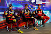 GP ABU DHABI, (L to R): Sergio Perez (MEX) Red Bull Racing; Max Verstappen (NLD) Red Bull Racing; e Charles Leclerc (MON) Ferrari, in the post qualifying FIA Press Conference.
19.11.2022. Formula 1 World Championship, Rd 22, Abu Dhabi Grand Prix, Yas Marina Circuit, Abu Dhabi, Qualifiche Day.
- www.xpbimages.com, EMail: requests@xpbimages.com © Copyright: XPB Images