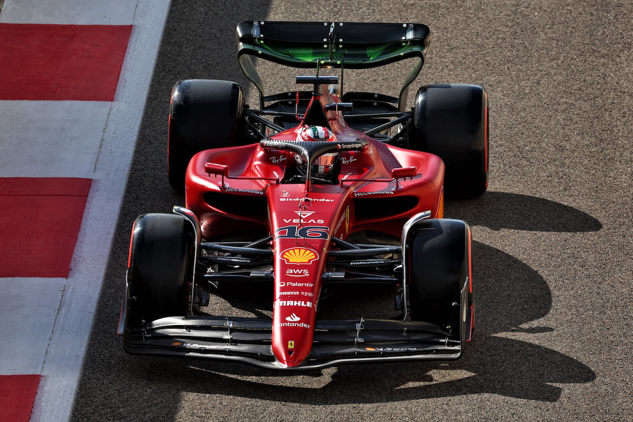 GP ABU DHABI, Charles Leclerc (MON) Ferrari F1-75.
18.11.2022. Formula 1 World Championship, Rd 22, Abu Dhabi Grand Prix, Yas Marina Circuit, Abu Dhabi, Practice Day.
 - www.xpbimages.com, EMail: requests@xpbimages.com © Copyright: Coates / XPB Images