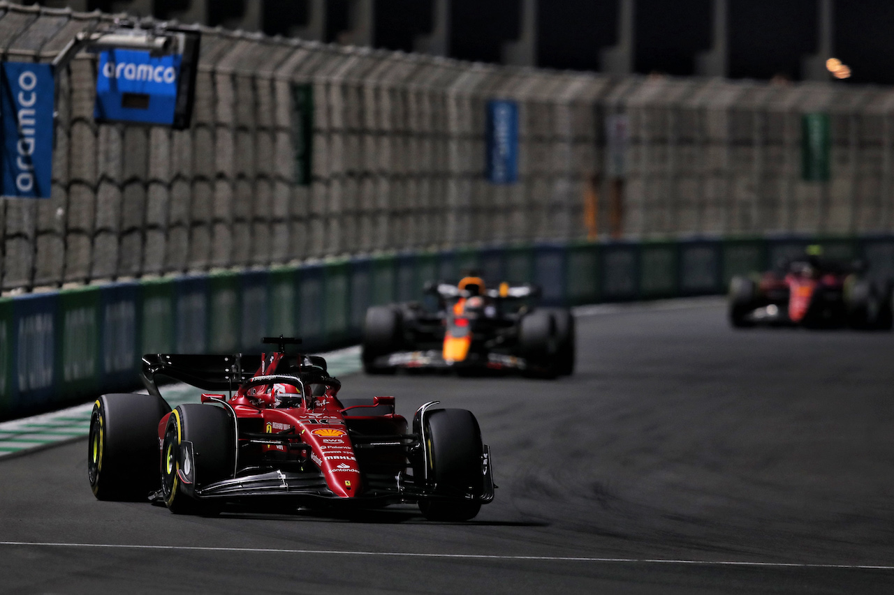 GP ARABIA SAUDITA, Charles Leclerc (MON) Ferrari F1-75.
27.03.2022. Formula 1 World Championship, Rd 2, Saudi Arabian Grand Prix, Jeddah, Saudi Arabia, Gara Day.
 - www.xpbimages.com, EMail: requests@xpbimages.com © Copyright: Coates / XPB Images