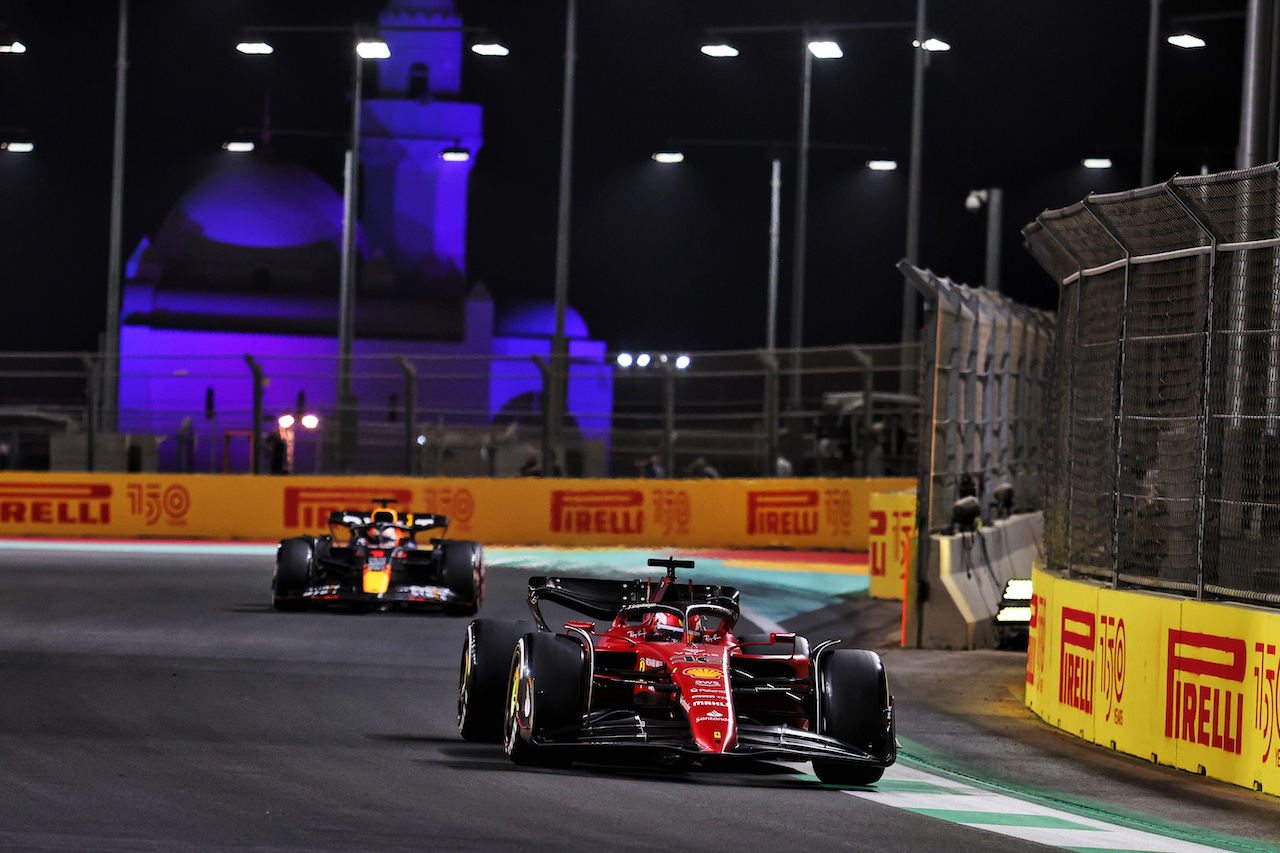 GP ARABIA SAUDITA, Charles Leclerc (MON) Ferrari F1-75.
27.03.2022. Formula 1 World Championship, Rd 2, Saudi Arabian Grand Prix, Jeddah, Saudi Arabia, Gara Day.
- www.xpbimages.com, EMail: requests@xpbimages.com © Copyright: Charniaux / XPB Images