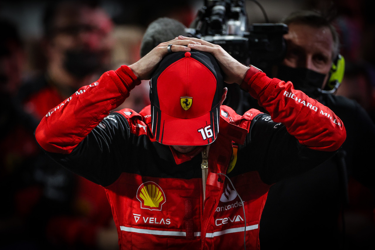 GP ARABIA SAUDITA, Charles Leclerc (FRA), Ferrari 
27.03.2022. Formula 1 World Championship, Rd 2, Saudi Arabian Grand Prix, Jeddah, Saudi Arabia, Gara Day.
- www.xpbimages.com, EMail: requests@xpbimages.com ¬© Copyright: Charniaux / XPB Images