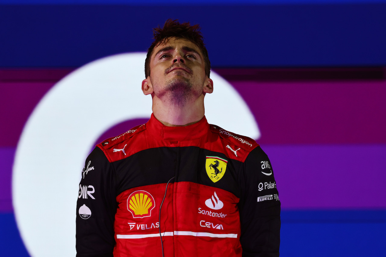 GP ARABIA SAUDITA, Charles Leclerc (MON) Ferrari.
27.03.2022. Formula 1 World Championship, Rd 2, Saudi Arabian Grand Prix, Jeddah, Saudi Arabia, Gara Day.
- www.xpbimages.com, EMail: requests@xpbimages.com ¬© Copyright: Batchelor / XPB Images