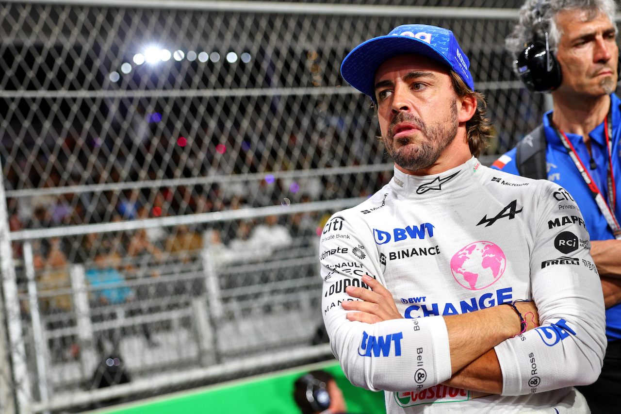 GP ARABIA SAUDITA, Fernando Alonso (ESP) Alpine F1 Team on the grid.
27.03.2022. Formula 1 World Championship, Rd 2, Saudi Arabian Grand Prix, Jeddah, Saudi Arabia, Gara Day.
- www.xpbimages.com, EMail: requests@xpbimages.com © Copyright: Batchelor / XPB Images