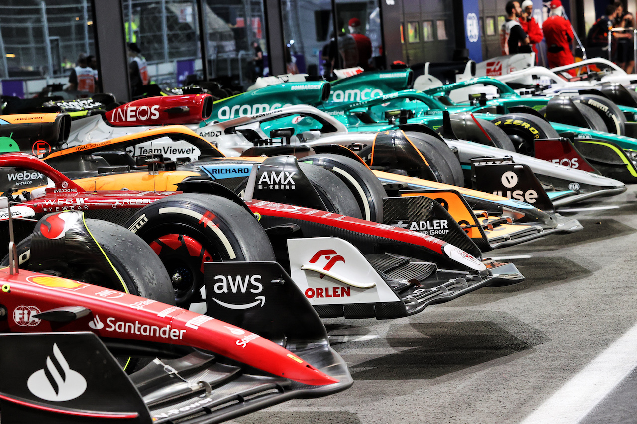 GP ARABIA SAUDITA, Cars in parc ferme after the race has finished.
27.03.2022. Formula 1 World Championship, Rd 2, Saudi Arabian Grand Prix, Jeddah, Saudi Arabia, Gara Day.
- www.xpbimages.com, EMail: requests@xpbimages.com © Copyright: Moy / XPB Images