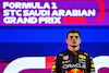 GP ARABIA SAUDITA, Gara winner Max Verstappen (NLD) Red Bull Racing celebrates on the podium.
27.03.2022. Formula 1 World Championship, Rd 2, Saudi Arabian Grand Prix, Jeddah, Saudi Arabia, Gara Day.
- www.xpbimages.com, EMail: requests@xpbimages.com © Copyright: Batchelor / XPB Images