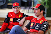 GP ARABIA SAUDITA, Carlos Sainz Jr (ESP) Ferrari with team mate Charles Leclerc (MON) Ferrari.
24.03.2022. Formula 1 World Championship, Rd 2, Saudi Arabian Grand Prix, Jeddah, Saudi Arabia, Preparation Day.
- www.xpbimages.com, EMail: requests@xpbimages.com © Copyright: Moy / XPB Images