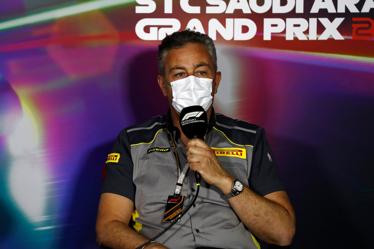 GP ARABIA SAUDITA, Mario Isola (ITA) Pirelli Racing Manager in the FIA Press Conference.
26.03.2022. Formula 1 World Championship, Rd 2, Saudi Arabian Grand Prix, Jeddah, Saudi Arabia, Qualifiche Day.
- www.xpbimages.com, EMail: requests@xpbimages.com © Copyright: XPB Images