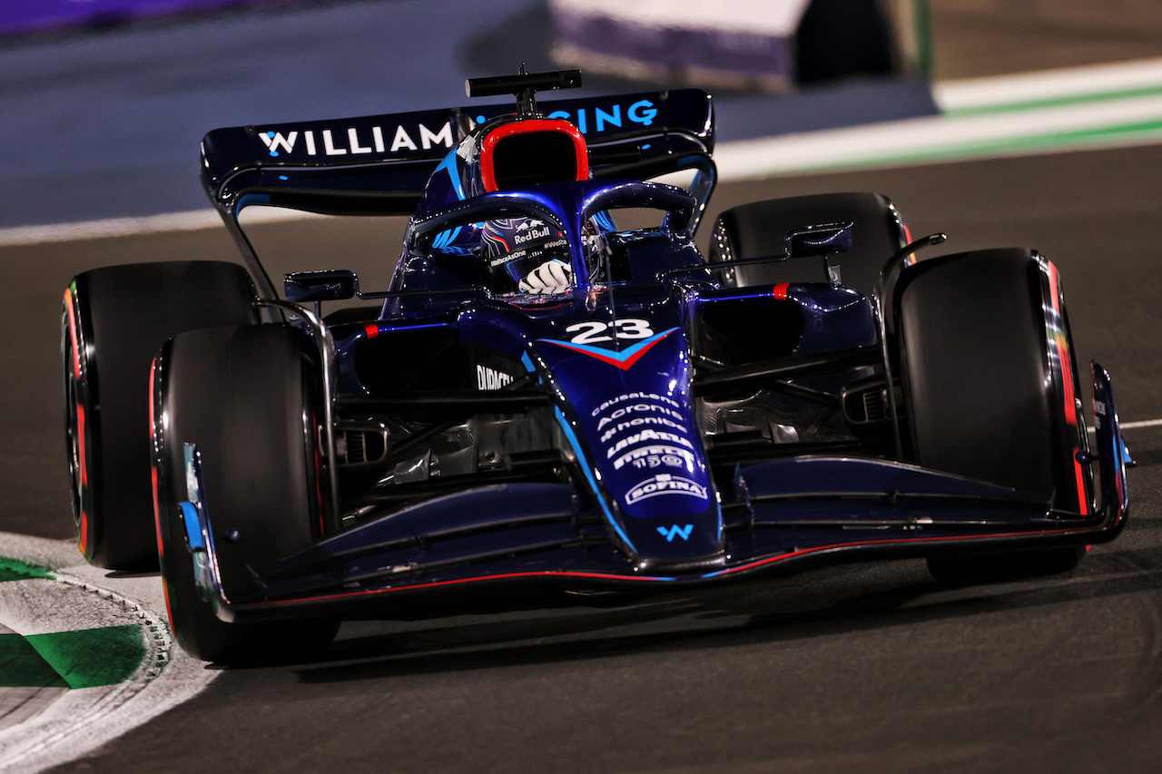GP ARABIA SAUDITA, Alexander Albon (THA) Williams Racing FW44.
26.03.2022. Formula 1 World Championship, Rd 2, Saudi Arabian Grand Prix, Jeddah, Saudi Arabia, Qualifiche Day.
- www.xpbimages.com, EMail: requests@xpbimages.com © Copyright: Charniaux / XPB Images