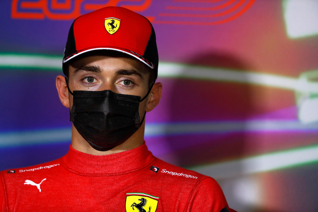 GP ARABIA SAUDITA, Charles Leclerc (MON) Ferrari in the post qualifying FIA Press Conference.
26.03.2022. Formula 1 World Championship, Rd 2, Saudi Arabian Grand Prix, Jeddah, Saudi Arabia, Qualifiche Day.
- www.xpbimages.com, EMail: requests@xpbimages.com © Copyright: XPB Images