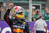 GP ARABIA SAUDITA, Sergio Perez (MEX) Red Bull Racing celebrates his pole position in qualifying parc ferme.
26.03.2022. Formula 1 World Championship, Rd 2, Saudi Arabian Grand Prix, Jeddah, Saudi Arabia, Qualifiche Day.
- www.xpbimages.com, EMail: requests@xpbimages.com © Copyright: Moy / XPB Images