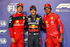 GP ARABIA SAUDITA, Qualifiche top three (L to R): Charles Leclerc (MON) Ferrari, second; Sergio Perez (MEX) Red Bull Racing, pole position; Carlos Sainz Jr (ESP) Ferrari, third.
26.03.2022. Formula 1 World Championship, Rd 2, Saudi Arabian Grand Prix, Jeddah, Saudi Arabia, Qualifiche Day.
- www.xpbimages.com, EMail: requests@xpbimages.com © Copyright: Batchelor / XPB Images