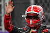 GP ARABIA SAUDITA, Charles Leclerc (MON) Ferrari celebrates his second position in qualifying parc ferme.
26.03.2022. Formula 1 World Championship, Rd 2, Saudi Arabian Grand Prix, Jeddah, Saudi Arabia, Qualifiche Day.
 - www.xpbimages.com, EMail: requests@xpbimages.com © Copyright: Coates / XPB Images