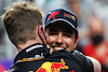 GP ARABIA SAUDITA, Sergio Perez (MEX) Red Bull Racing celebrates his pole position in qualifying parc ferme.
26.03.2022. Formula 1 World Championship, Rd 2, Saudi Arabian Grand Prix, Jeddah, Saudi Arabia, Qualifiche Day.
 - www.xpbimages.com, EMail: requests@xpbimages.com © Copyright: Coates / XPB Images