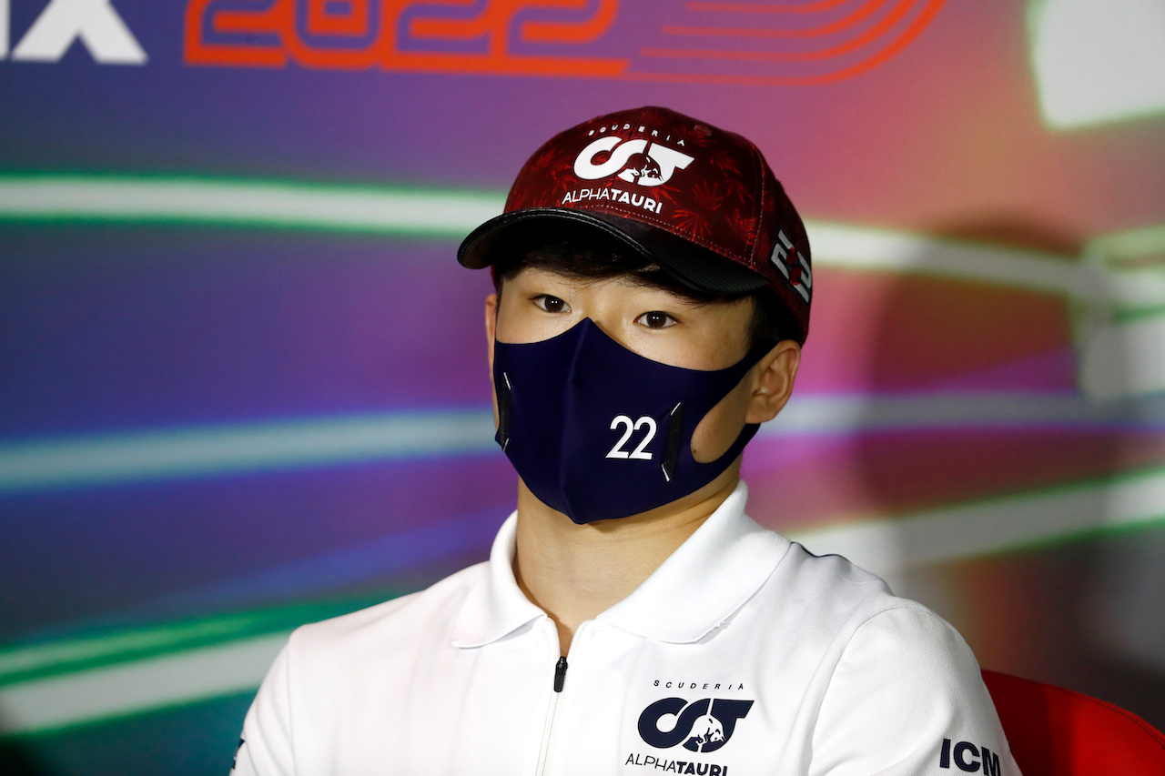 GP ARABIA SAUDITA, Yuki Tsunoda (JPN) AlphaTauri in the FIA Press Conference.
25.03.2022 Formula 1 World Championship, Rd 2, Saudi Arabian Grand Prix, Jeddah, Saudi Arabia, Practice Day.
- www.xpbimages.com, EMail: requests@xpbimages.com © Copyright: XPB Images