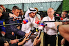 GP ARABIA SAUDITA, (L to R): Mohammed Bin Sulayem (UAE) FIA President e Stefano Domenicali (ITA) Formula One President e CEO address the media after a meeting if teams e drivers following a missile strike on an Aramco oil facility near to the circuit.
25.03.2022 Formula 1 World Championship, Rd 2, Saudi Arabian Grand Prix, Jeddah, Saudi Arabia, Practice Day.
- www.xpbimages.com, EMail: requests@xpbimages.com © Copyright: Moy / XPB Images