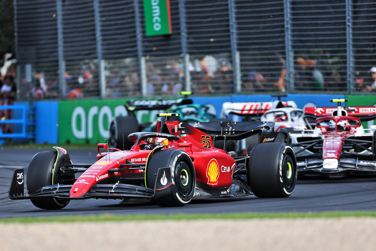 GP AUSTRALIA, Carlos Sainz Jr (ESP) Ferrari F1-75.
10.04.2022. Formula 1 World Championship, Rd 3, Australian Grand Prix, Albert Park, Melbourne, Australia, Gara Day.
- www.xpbimages.com, EMail: requests@xpbimages.com © Copyright: Charniaux / XPB Images
