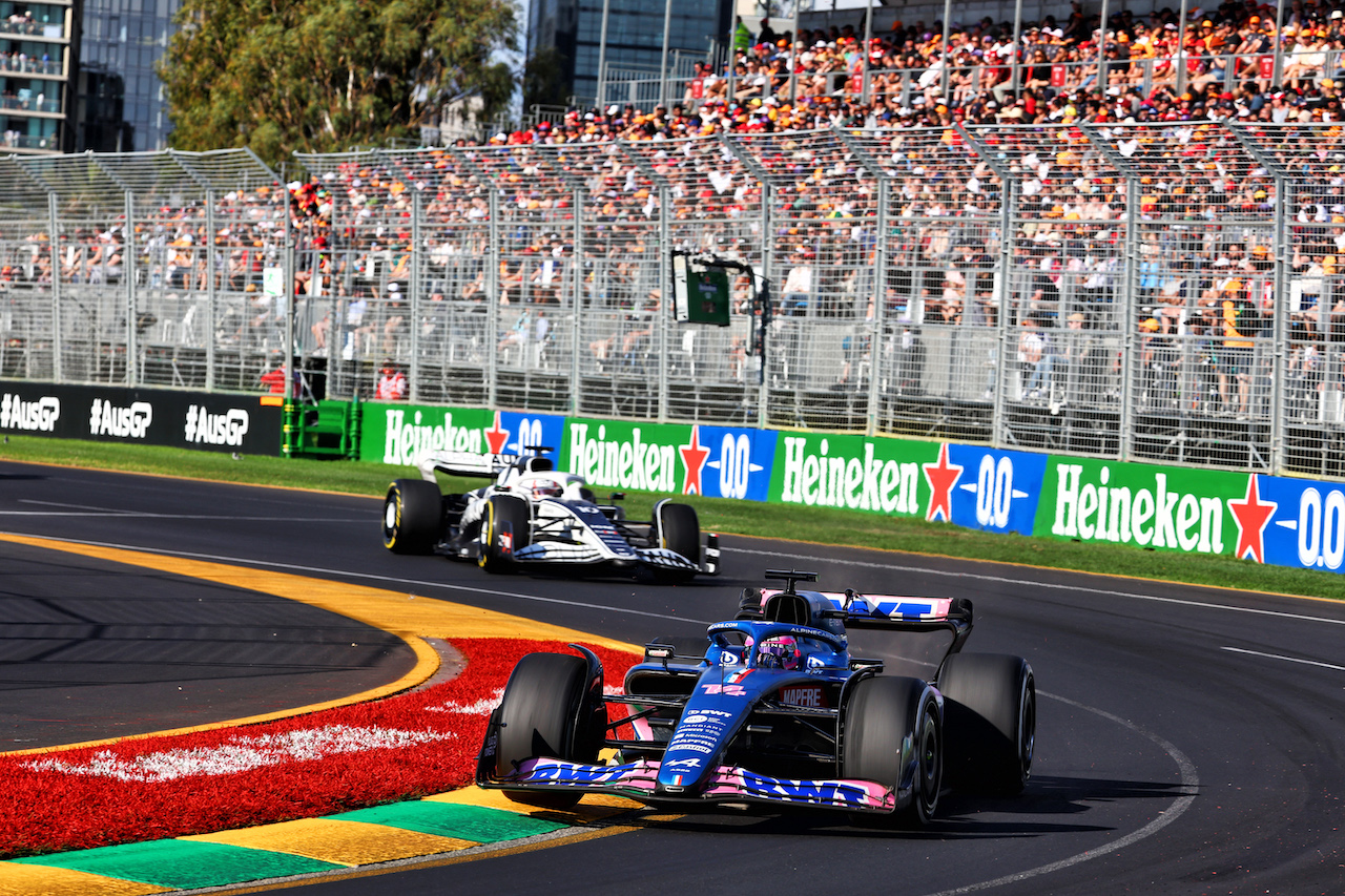 GP AUSTRALIA, Fernando Alonso (ESP) Alpine F1 Team A522.
10.04.2022. Formula 1 World Championship, Rd 3, Australian Grand Prix, Albert Park, Melbourne, Australia, Gara Day.
- www.xpbimages.com, EMail: requests@xpbimages.com © Copyright: Batchelor / XPB Images