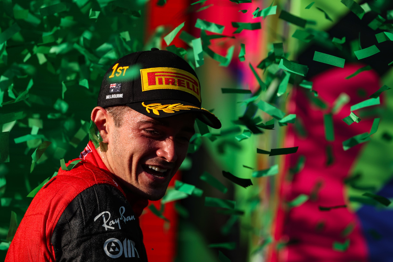 GP AUSTRALIA, Charles Leclerc (FRA), Ferrari 
10.04.2022. Formula 1 World Championship, Rd 3, Australian Grand Prix, Albert Park, Melbourne, Australia, Gara Day.
- www.xpbimages.com, EMail: requests@xpbimages.com ¬© Copyright: Charniaux / XPB Images