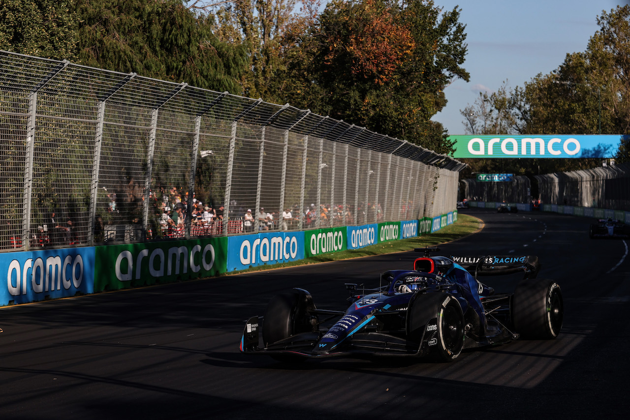 GP AUSTRALIA, Alex Albon (THA), Williams F1 Team 
10.04.2022. Formula 1 World Championship, Rd 3, Australian Grand Prix, Albert Park, Melbourne, Australia, Gara Day.
- www.xpbimages.com, EMail: requests@xpbimages.com ¬© Copyright: Charniaux / XPB Images