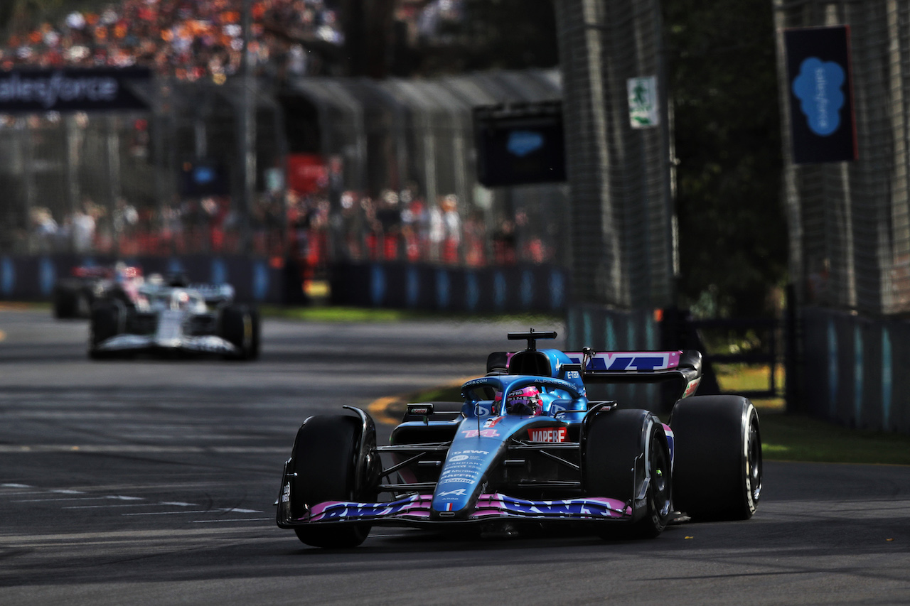 GP AUSTRALIA, Fernando Alonso (ESP) Alpine F1 Team A522.
10.04.2022. Formula 1 World Championship, Rd 3, Australian Grand Prix, Albert Park, Melbourne, Australia, Gara Day.
 - www.xpbimages.com, EMail: requests@xpbimages.com © Copyright: Coates / XPB Images