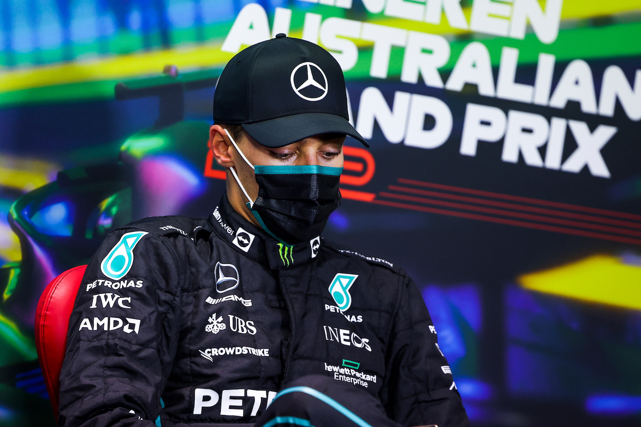 GP AUSTRALIA, George Russell (GBR) Mercedes AMG F1 in the post race FIA Press Conference.
10.04.2022. Formula 1 World Championship, Rd 3, Australian Grand Prix, Albert Park, Melbourne, Australia, Gara Day.
- www.xpbimages.com, EMail: requests@xpbimages.com © Copyright: XPB Images