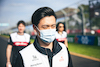 GP AUSTRALIA, Guanyu Zhou (CHN) Alfa Romeo F1 Team walks the circuit with the team.
06.04.2022. Formula 1 World Championship, Rd 3, Australian Grand Prix, Albert Park, Melbourne, Australia, Preparation Day.
- www.xpbimages.com, EMail: requests@xpbimages.com © Copyright: Bearne / XPB Images