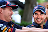GP AUSTRALIA, Sergio Perez (MEX) Red Bull Racing with team mate Max Verstappen (NLD) Red Bull Racing.
07.04.2022. Formula 1 World Championship, Rd 3, Australian Grand Prix, Albert Park, Melbourne, Australia, Preparation Day.
- www.xpbimages.com, EMail: requests@xpbimages.com © Copyright: Batchelor / XPB Images