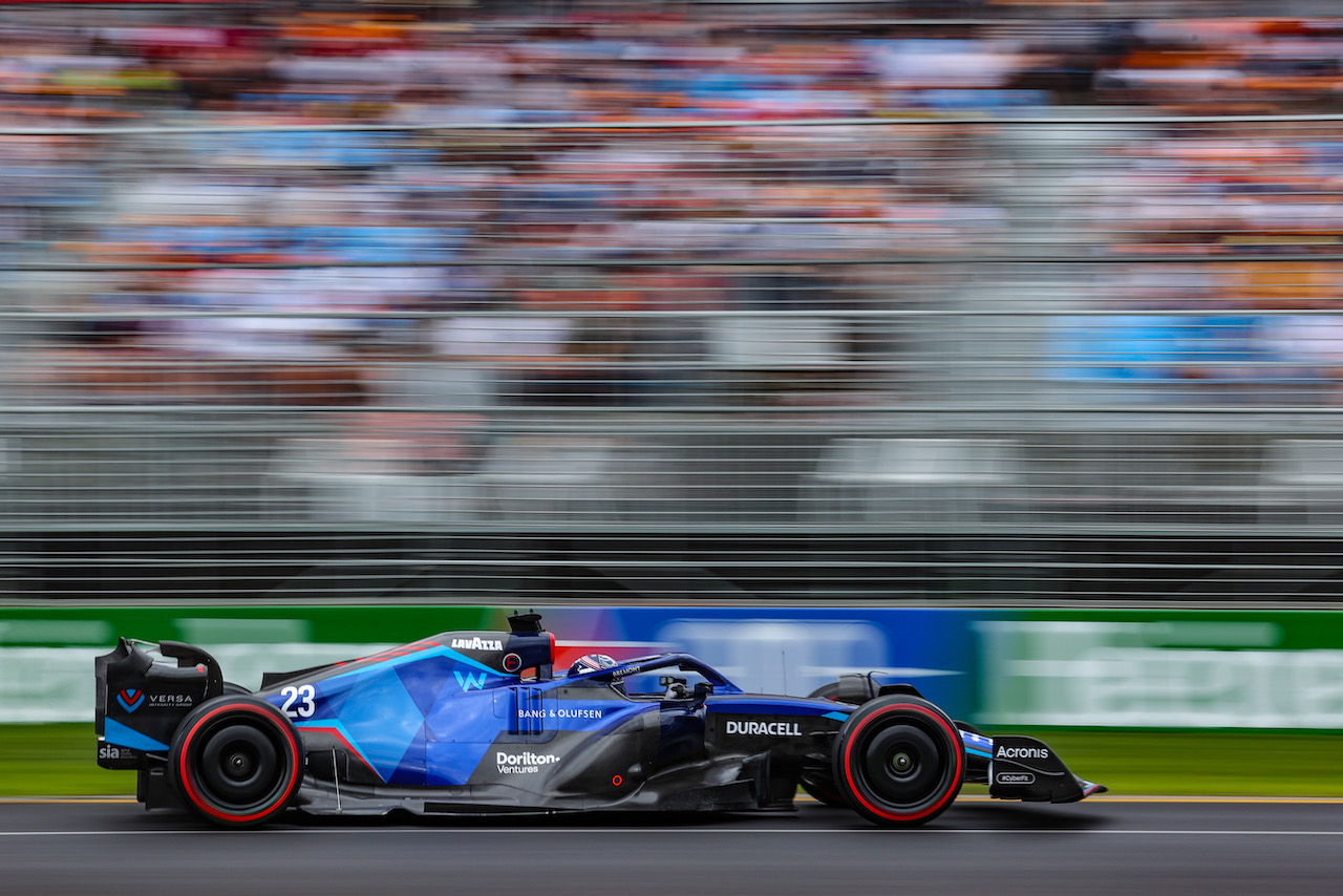 GP AUSTRALIA, Alex Albon (THA), Williams F1 Team 
09.04.2022. Formula 1 World Championship, Rd 3, Australian Grand Prix, Albert Park, Melbourne, Australia, Qualifiche Day.
- www.xpbimages.com, EMail: requests@xpbimages.com ¬© Copyright: Charniaux / XPB Images