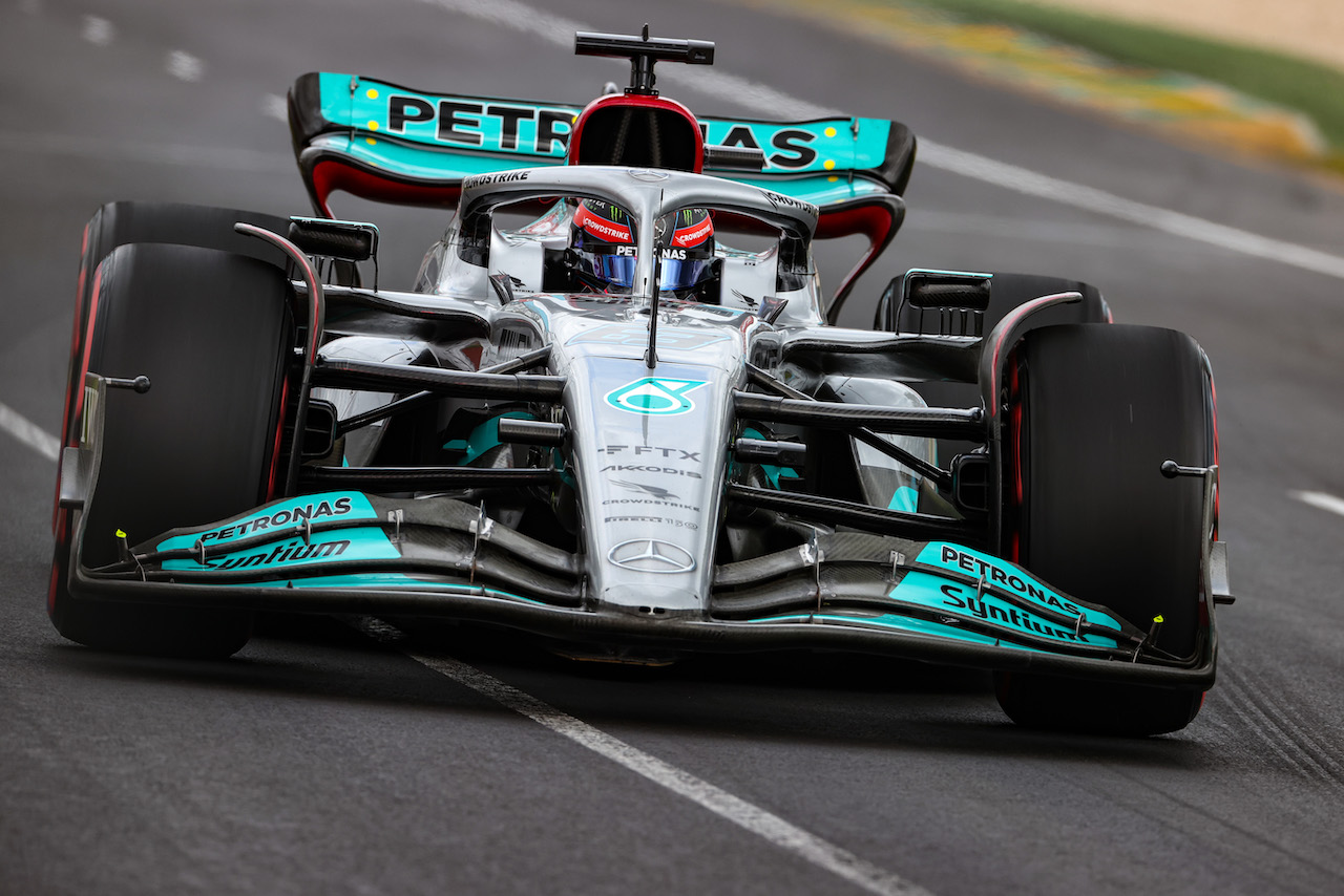GP AUSTRALIA, George Russell (GBR), Mercedes AMG F1 
09.04.2022. Formula 1 World Championship, Rd 3, Australian Grand Prix, Albert Park, Melbourne, Australia, Qualifiche Day.
- www.xpbimages.com, EMail: requests@xpbimages.com © Copyright: Charniaux / XPB Images
