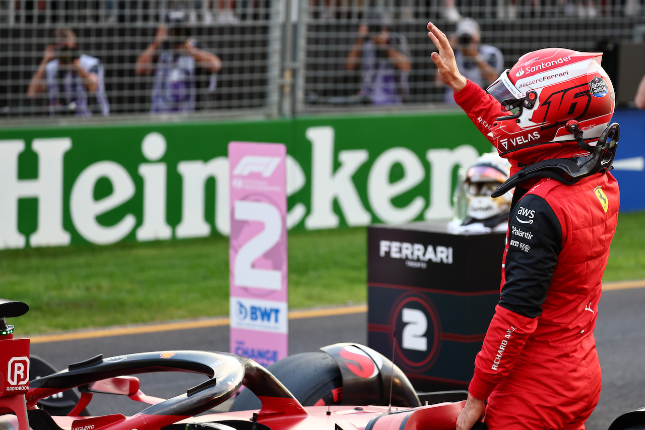 GP AUSTRALIA, Pole for Charles Leclerc (MON) Ferrari.
09.04.2022. Formula 1 World Championship, Rd 3, Australian Grand Prix, Albert Park, Melbourne, Australia, Qualifiche Day.
- www.xpbimages.com, EMail: requests@xpbimages.com ¬© Copyright: Batchelor / XPB Images
