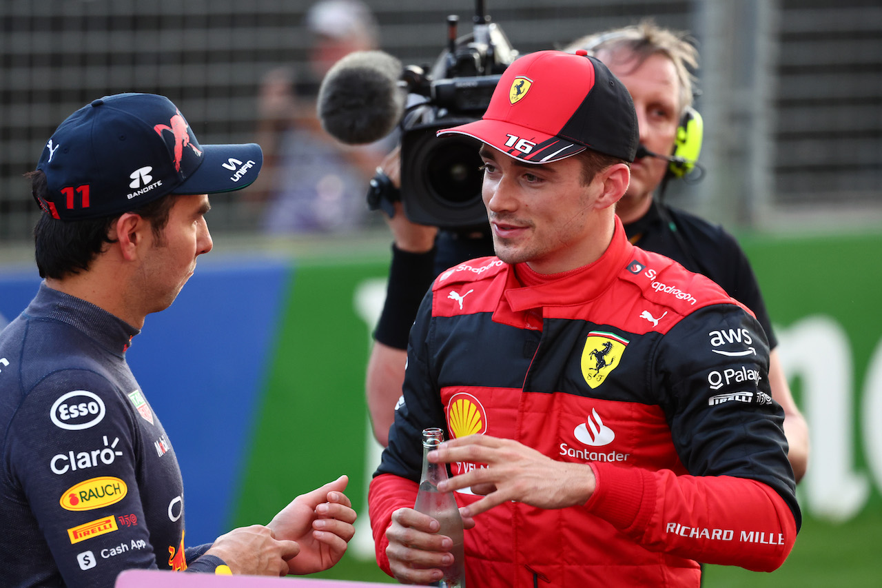 GP AUSTRALIA, Pole for Charles Leclerc (MON) Ferrari e 3rd for Sergio Perez (MEX) Red Bull Racing.
09.04.2022. Formula 1 World Championship, Rd 3, Australian Grand Prix, Albert Park, Melbourne, Australia, Qualifiche Day.
- www.xpbimages.com, EMail: requests@xpbimages.com © Copyright: Batchelor / XPB Images