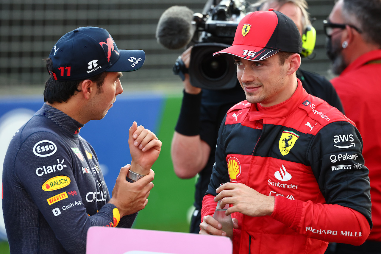 GP AUSTRALIA, Pole for Charles Leclerc (MON) Ferrari e 3rd for Sergio Perez (MEX) Red Bull Racing.
09.04.2022. Formula 1 World Championship, Rd 3, Australian Grand Prix, Albert Park, Melbourne, Australia, Qualifiche Day.
- www.xpbimages.com, EMail: requests@xpbimages.com ¬© Copyright: Batchelor / XPB Images