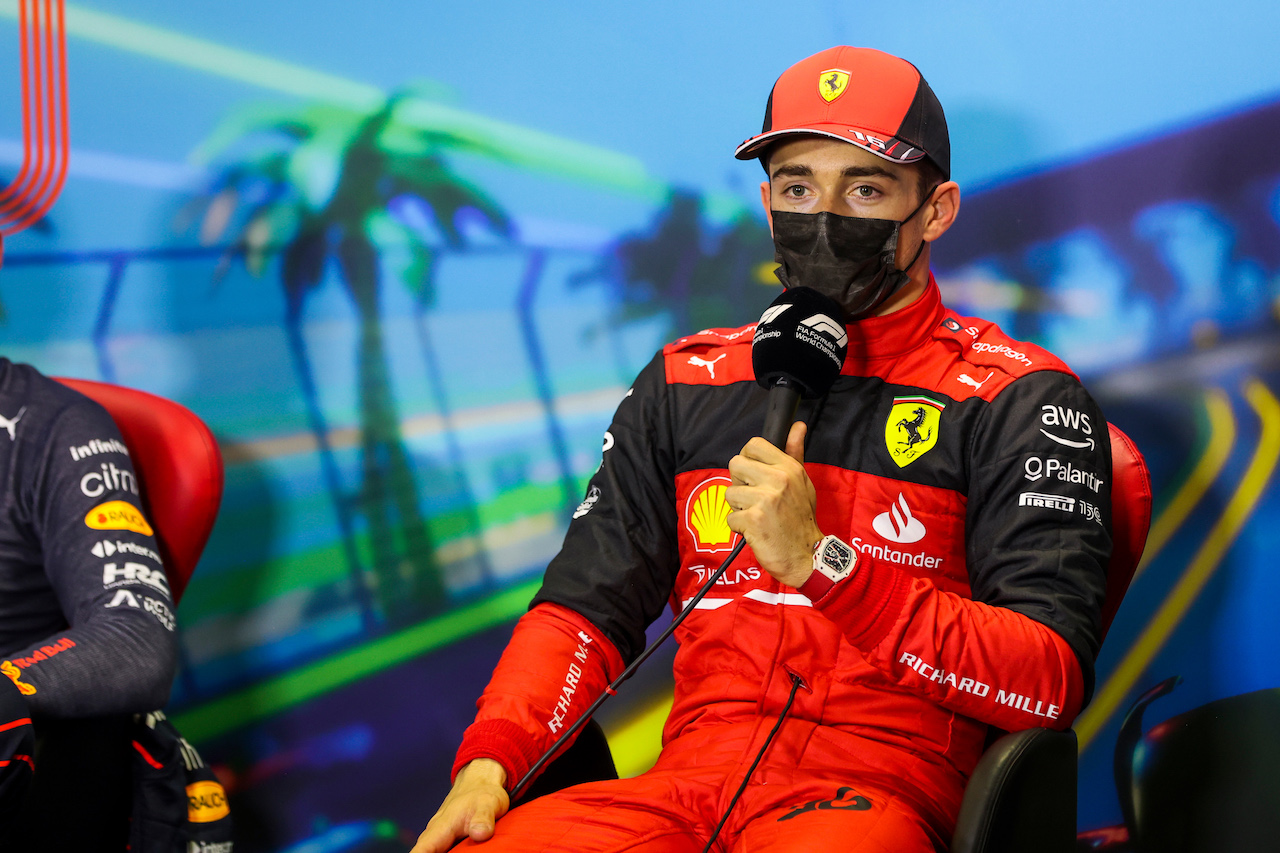 GP AUSTRALIA, Charles Leclerc (MON) Ferrari in the post qualifying FIA Press Conference.
09.04.2022. Formula 1 World Championship, Rd 3, Australian Grand Prix, Albert Park, Melbourne, Australia, Qualifiche Day.
- www.xpbimages.com, EMail: requests@xpbimages.com © Copyright: XPB Images