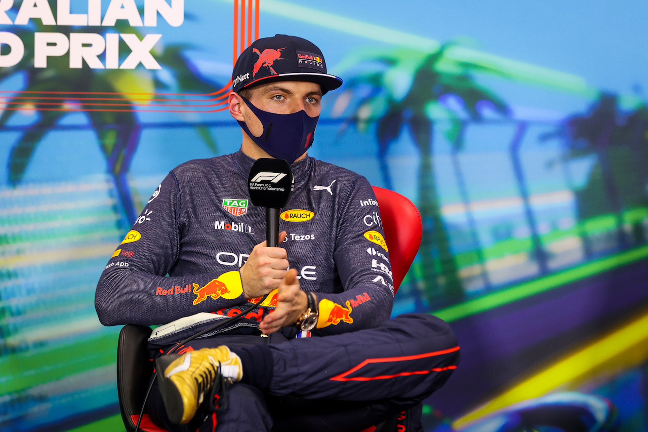 GP AUSTRALIA, Max Verstappen (NLD) Red Bull Racing in the post qualifying FIA Press Conference.
09.04.2022. Formula 1 World Championship, Rd 3, Australian Grand Prix, Albert Park, Melbourne, Australia, Qualifiche Day.
- www.xpbimages.com, EMail: requests@xpbimages.com © Copyright: XPB Images