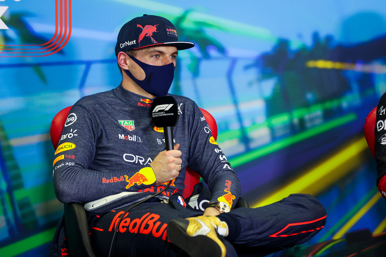 GP AUSTRALIA, Max Verstappen (NLD) Red Bull Racing in the post qualifying FIA Press Conference.
09.04.2022. Formula 1 World Championship, Rd 3, Australian Grand Prix, Albert Park, Melbourne, Australia, Qualifiche Day.
- www.xpbimages.com, EMail: requests@xpbimages.com © Copyright: XPB Images