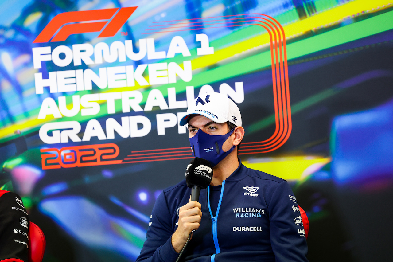 GP AUSTRALIA, Nicholas Latifi (CDN) Williams Racing in the FIA Press Conference.
08.04.2022. Formula 1 World Championship, Rd 3, Australian Grand Prix, Albert Park, Melbourne, Australia, Practice Day.
- www.xpbimages.com, EMail: requests@xpbimages.com © Copyright: XPB Images