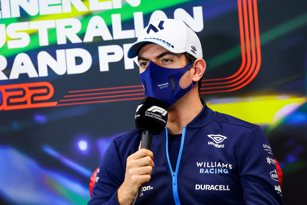 GP AUSTRALIA, Nicholas Latifi (CDN) Williams Racing in the FIA Press Conference.
08.04.2022. Formula 1 World Championship, Rd 3, Australian Grand Prix, Albert Park, Melbourne, Australia, Practice Day.
- www.xpbimages.com, EMail: requests@xpbimages.com © Copyright: XPB Images