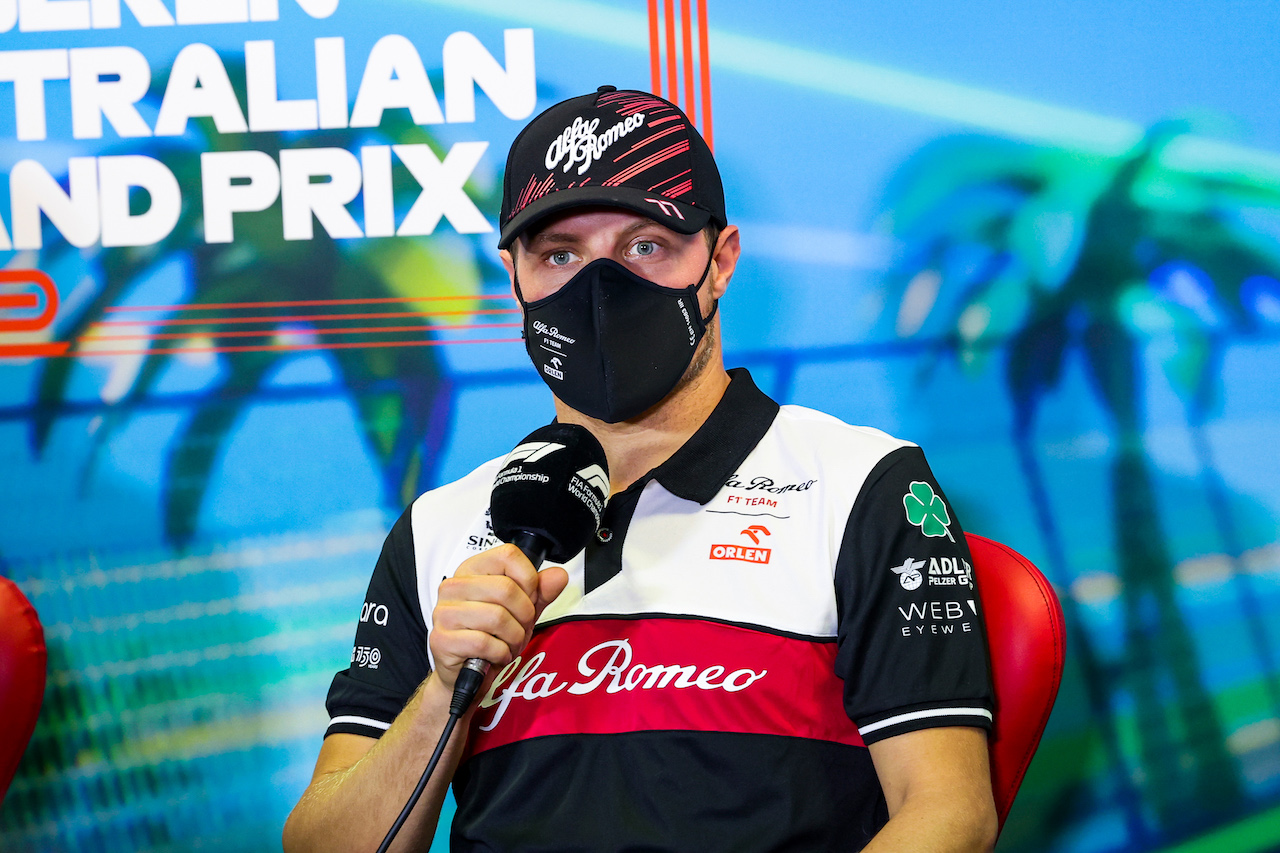 GP AUSTRALIA, Valtteri Bottas (FIN) Alfa Romeo F1 Team in the FIA Press Conference.
08.04.2022. Formula 1 World Championship, Rd 3, Australian Grand Prix, Albert Park, Melbourne, Australia, Practice Day.
- www.xpbimages.com, EMail: requests@xpbimages.com © Copyright: XPB Images