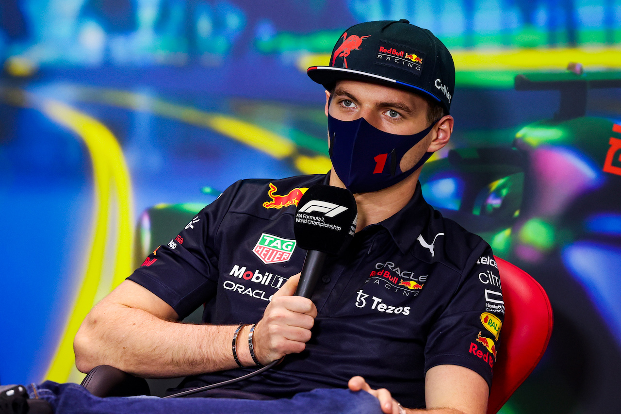 GP AUSTRALIA, Max Verstappen (NLD) Red Bull Racing in the FIA Press Conference.
08.04.2022. Formula 1 World Championship, Rd 3, Australian Grand Prix, Albert Park, Melbourne, Australia, Practice Day.
- www.xpbimages.com, EMail: requests@xpbimages.com © Copyright: XPB Images