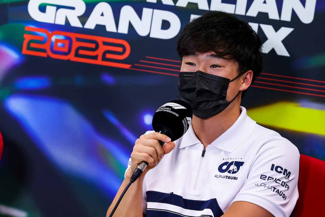 GP AUSTRALIA, Yuki Tsunoda (JPN) AlphaTauri in the FIA Press Conference.
08.04.2022. Formula 1 World Championship, Rd 3, Australian Grand Prix, Albert Park, Melbourne, Australia, Practice Day.
- www.xpbimages.com, EMail: requests@xpbimages.com © Copyright: XPB Images