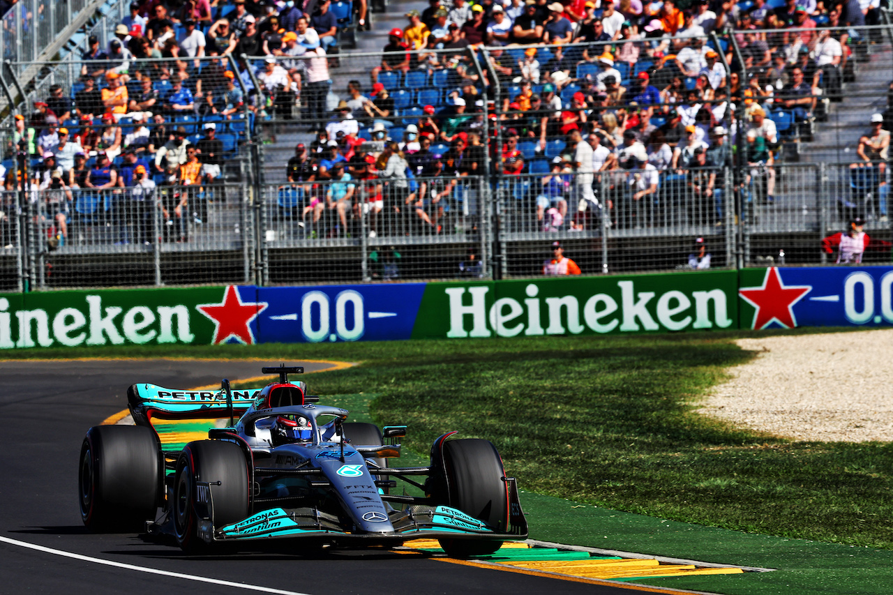 GP AUSTRALIA, George Russell (GBR) Mercedes AMG F1 W13.
08.04.2022. Formula 1 World Championship, Rd 3, Australian Grand Prix, Albert Park, Melbourne, Australia, Practice Day.
- www.xpbimages.com, EMail: requests@xpbimages.com © Copyright: Batchelor / XPB Images