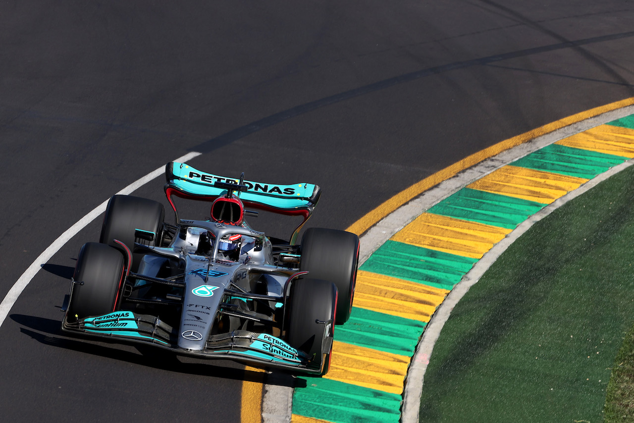 GP AUSTRALIA, George Russell (GBR), Mercedes AMG F1 
08.04.2022. Formula 1 World Championship, Rd 3, Australian Grand Prix, Albert Park, Melbourne, Australia, Practice Day.
- www.xpbimages.com, EMail: requests@xpbimages.com ¬© Copyright: Charniaux / XPB Images