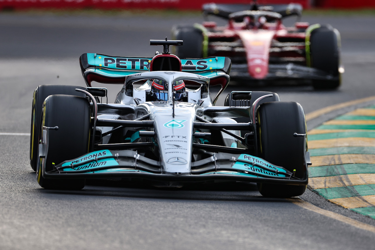 GP AUSTRALIA, George Russell (GBR), Mercedes AMG F1 
08.04.2022. Formula 1 World Championship, Rd 3, Australian Grand Prix, Albert Park, Melbourne, Australia, Practice Day.
- www.xpbimages.com, EMail: requests@xpbimages.com © Copyright: Charniaux / XPB Images
